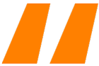 left orange quote